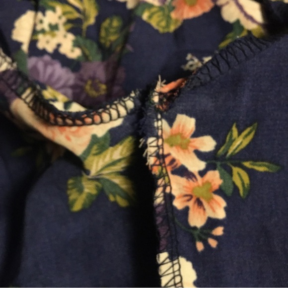 LULU'S That's a Wrap Navy Blue Floral Print Dress - Picture 10 of 11